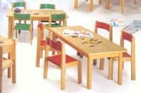 MINNIE, Sedia in legno, vernice atossica, per scuole e asili