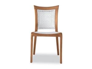 Mirage sedia - polipropilene, Sedia in legno e polipropilene, per esterni