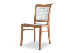 Newport sedia - polipropilene, Sedia ergonomica in legno e polipropilene, per esterni