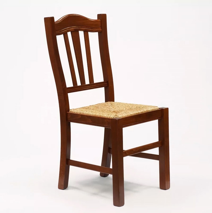 Antiche sedie in legno massello con seduta in paglia rustiche arte povera 