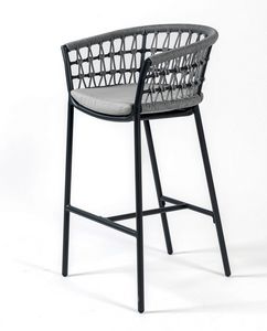 NODO SG, Sgabello per esterni, con struttura in alluminio verniciato