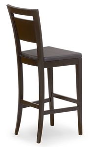 Lory stool, Sgabello in legno con seduta imbottita