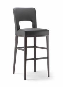 MONTREAL BAR STOOL 024 SG, Sgabello con ampia apertura sullo schienale