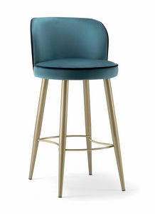 CANDY BAR STOOL 061 SGL, Sgabello elegante in metallo