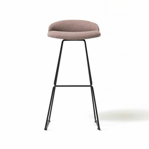 Loft stool slitta, Sgabello con base a slitta verniciato nero