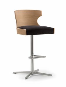 XIE BAR STOOL 052 SG X, Sgabello con base a croce