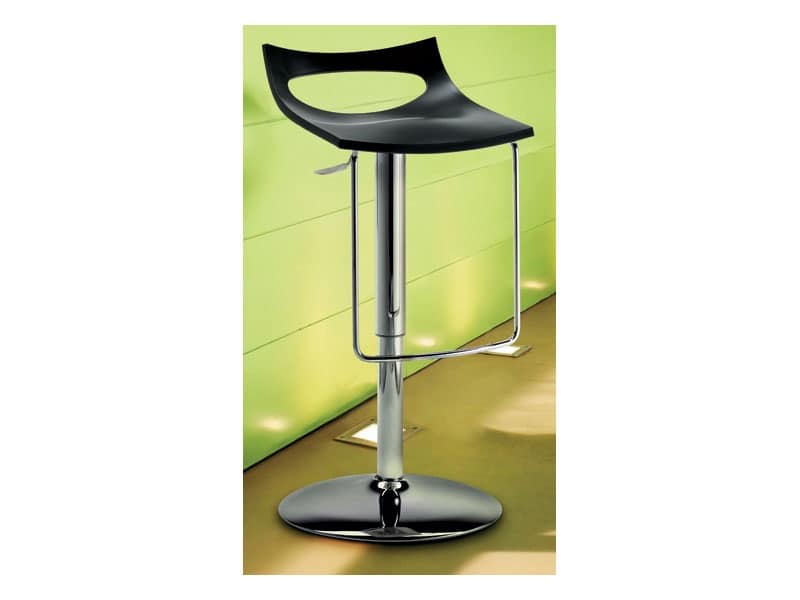 ALPHA HOME Sgabello Da Bar Girevole Regolabile In Altezza, Con Schienale E Braccioli, Pelle PU Marrone, Certificato BIFMA