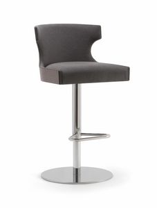 XIE BAR STOOL 053 SG F, Sgabello girevole con base tonda