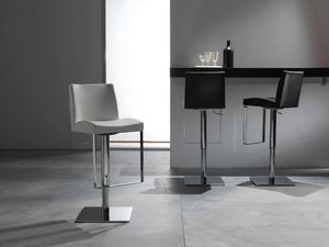 Art. 575 Maxim, Elegante sgabello con seduta in pelle, regolabile in altezza