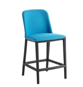 Manaa Slim Stool, Sgabello rivestito con poggiapiedi