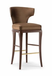 ROSE BAR STOOL 066 SG, Avvolgente sgabello dalle linee classiche