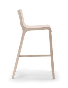 BACK STOOL 016 SG, Sgabello in legno, dal design minimalista