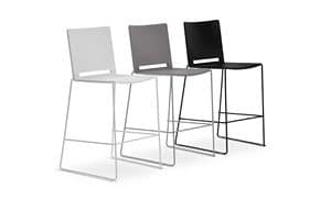 Fil stool, Sgabello design, in stile minimale, con gommini anti-scivolo