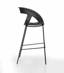 Moema Stool 75, Sgabello con scocca in tecnopolimero