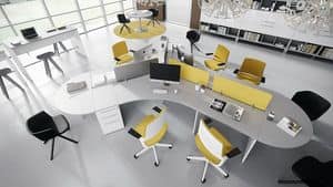 DV805-TREKO 7, Sistema tavoli per uffici operativi, tavoli moderni per ufficio
