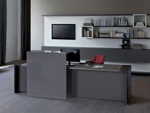 Loop In bancone reception, Contenitori e banconi per reception, Arredo per ingresso ufficio