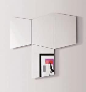 Geometrika trapezoidale, Specchi trapezoidali da parete, con luce a led integrabile