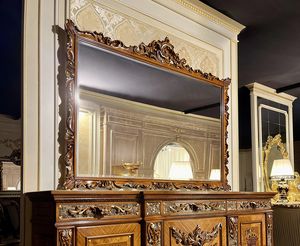 Art. 9000 specchiera Luigi XV, Specchiera con cornice intagliata, stile classico
