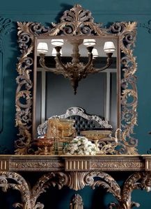 Barocchetto Art. SPE06, Specchiera in stile barocco, con intagli