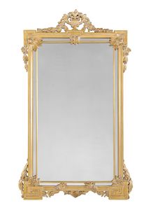Specchiera 25-1065, Specchiera da parete, con cornice riccamente intagliata