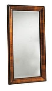 Warhol RA.0834, Specchiera in noce da appoggio, con cornice sagomata, specchio patinato e bisellato