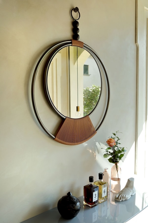 Specchio tondo da parete