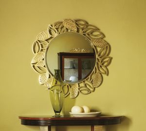 Grand Etoile Art. GE010, Specchiera tonda, con cornice a foglie