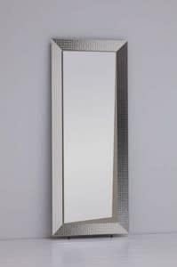 Miir, Specchio rettangolare moderno, con cornice in alluminio