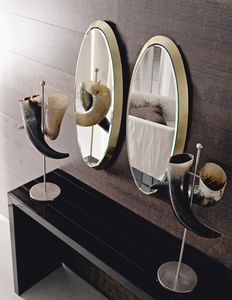 Noris 229, Specchio ovale con cornice in legno