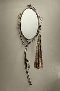 SP/320, Specchio rotondo con cornice in ferro battuto
