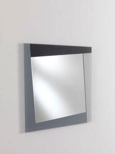 Specchio 02, Specchio rettangolare moderno, con cornice colorata