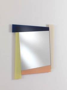 Specchio 03, Specchio quadrato con cornice colorata