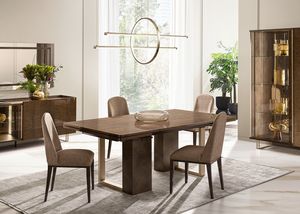 FIAMMA tavolo 2 allunghe, Tavolo da pranzo allungabile