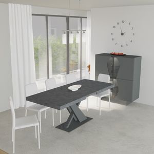 Tavolo Z.2, Tavolo con base in metallo verniciato