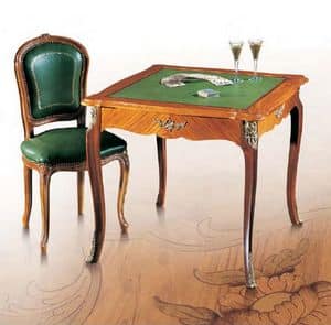 650, Tavolo da gioco, classico di lusso, in legno di rosa