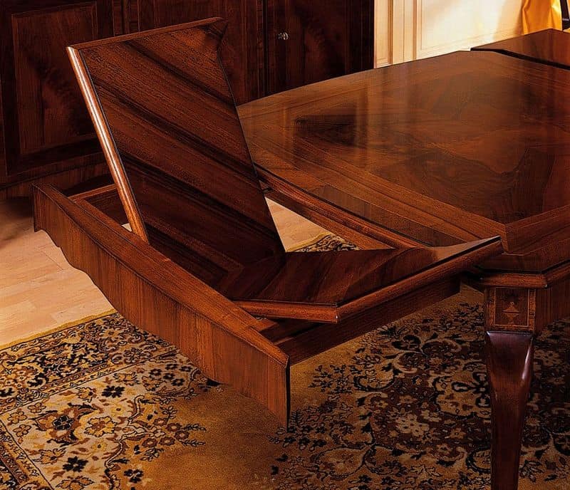 Art. 903 tavolo '800 Francese, Tavoli classici legno lavorato, allungabile