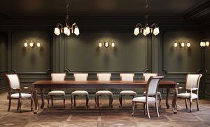 Prestige Lux Art. C50621 - C50622, Tavolo in legno con ampio piano rettangolare