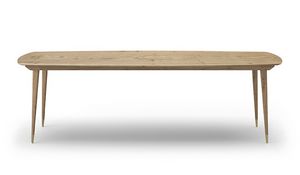 Tavolo Coco 061, Tavolo rettangolare in legno con bordi smussati