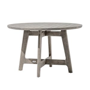 Bhumi 04K7, Tavolo tondo da esterno, in legno teak