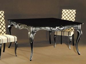 Ester tavolo, Elegante tavolo in legno laccato nero