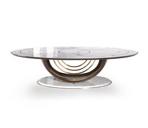Il Platano, Tavolo ovale con piano in marmo