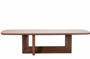 Indigo tavolo, Tavolo in legno impiallacciato, noce canaletto