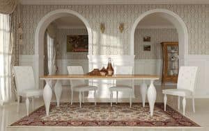 La Dolce Vita - tavolo cod. 1157, Tavolo Art Deco, Tavolo classico contemporaneo, Tavoli da pranzo in legno Soggiorno