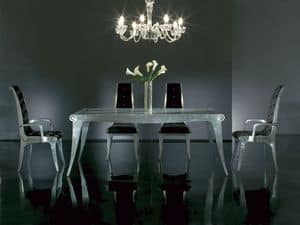 AFRODITE tavolo 8291T, tavolo in legno, tavolo in stile classico contemporaneo Ingresso