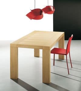 ART. 239/F BALI, Tavolo fisso interamente in legno, per sala ristorante