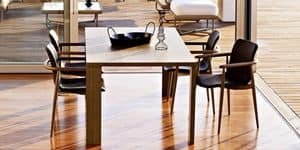 Jodan tavolo, Tavolo moderno, in multistrati impiallacciato, per soggiorno