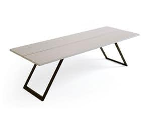 Delta tavolo, Tavolo da pranzo per soggiorno, legno massello