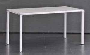 Meet - U, Tavolo componibile con struttura in alluminio
