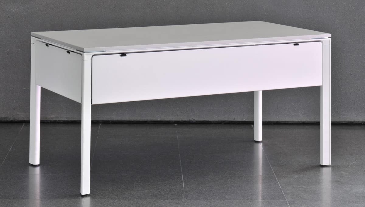 Meet - U, Tavolo componibile con struttura in alluminio