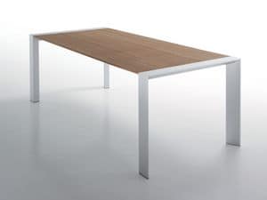 Mr. Brown, tavolo struttura in alluminio, tavolo minimale, tavolo allungabile o fisso Sala da pranzo
